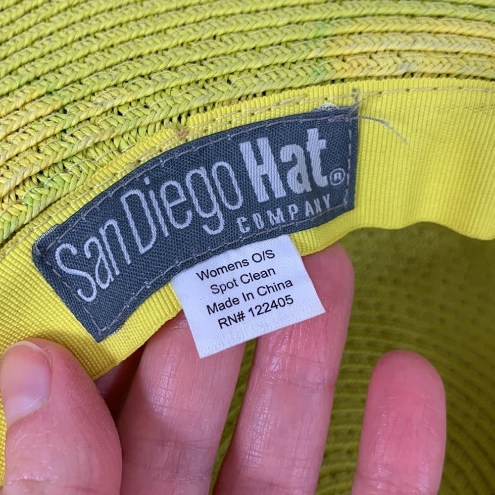 San Diego Hat Company Green Straw Giant Floppy Sun Hat - Picture 7 of 8